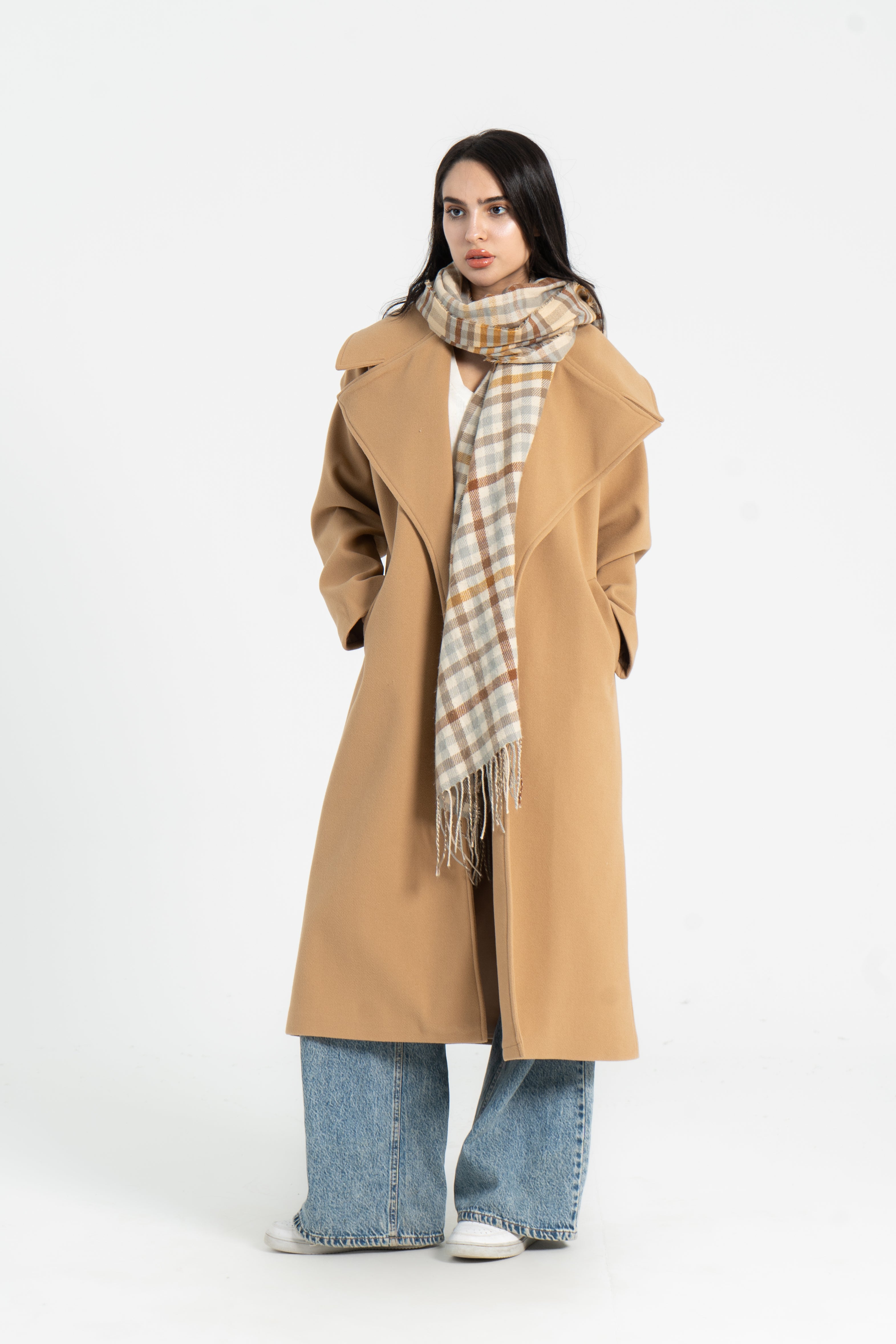 New Style Camel Oversized Coat