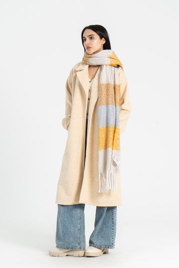 Wooly Check on It Oversized Coat