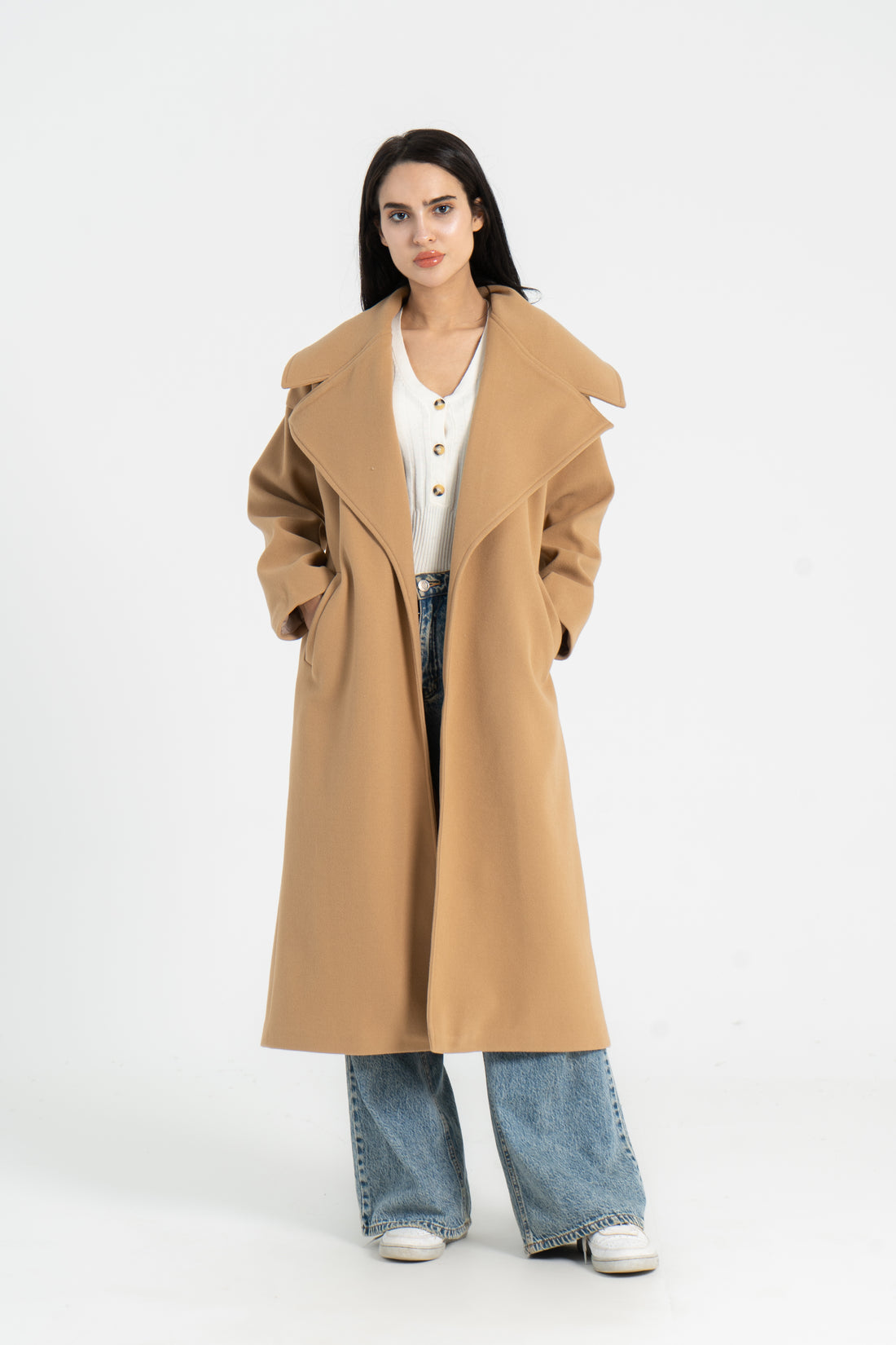 New Style Camel Oversized Coat